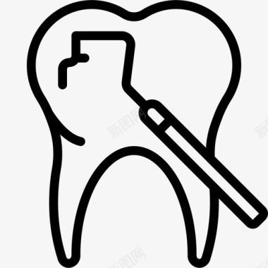 牙齿鳞片牙齿牙根图标图标
