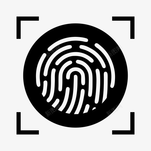 指纹扫描匹配安全图标svg_新图网 https://ixintu.com 匹配 安全 指纹扫描 生物识别