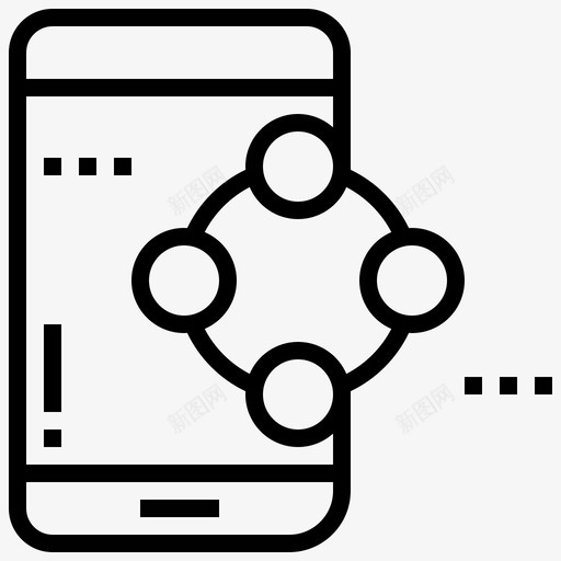 智能手机内容媒体图标svg_新图网 https://ixintu.com 内容 媒体 智能手机 社交 社交媒体 网络