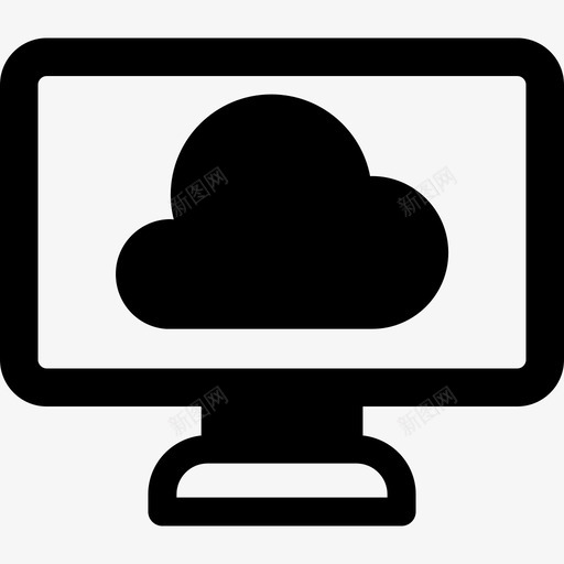 云端电脑屏幕工器具数据分析图标svg_新图网 https://ixintu.com 云端电脑屏幕 工器具 数据分析