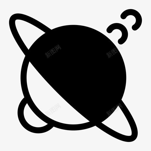 行星自转卫星图标svg_新图网 https://ixintu.com 卫星 卫星行星 自转 行星