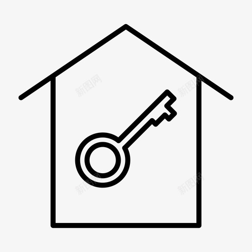 买房子梦想的家钥匙图标svg_新图网 https://ixintu.com 买房子 房地产 梦想的家 钥匙