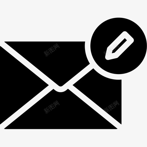 写电子邮件信封信件图标svg_新图网 https://ixintu.com 信件 信封 写电子邮件 电子邮件卷5字形 邮箱