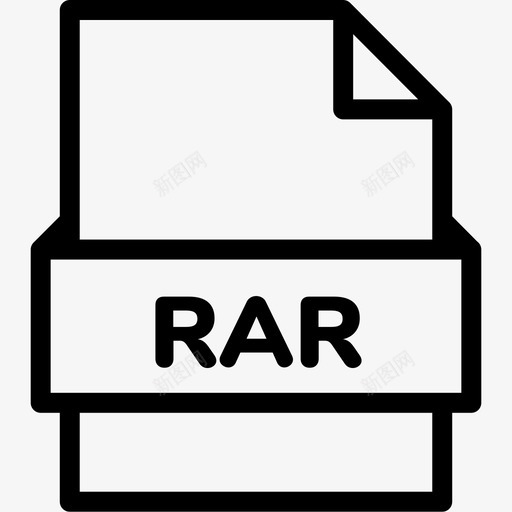 rar文件扩展名格式图标svg_新图网 https://ixintu.com rar文件 扩展名 文件格式vol3行 格式 类型
