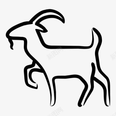 山羊动物羔羊图标图标
