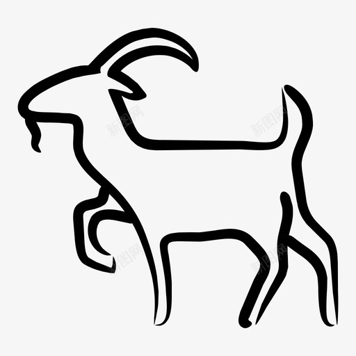 山羊动物羔羊图标svg_新图网 https://ixintu.com 动物 动物哺乳动物 山羊 羔羊