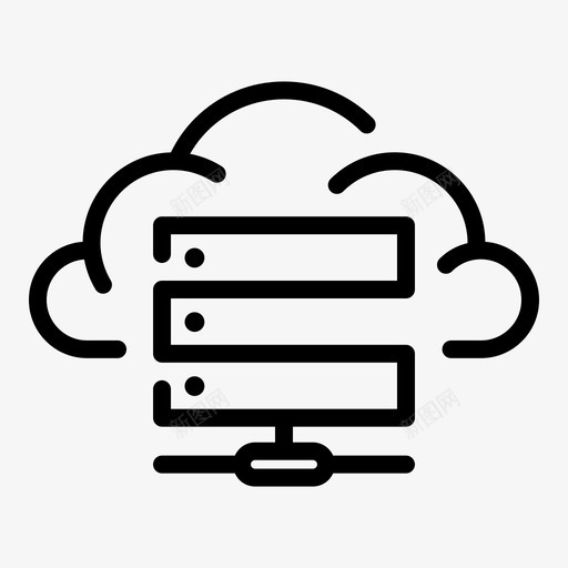 云服务器数据主机图标svg_新图网 https://ixintu.com 主机 云服务器 商务 存储 数据 机器 网络