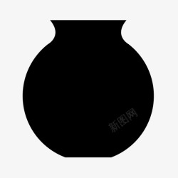 陶土花瓶花瓶罐子壶图标高清图片