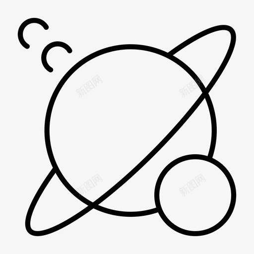 行星自转卫星图标svg_新图网 https://ixintu.com 卫星 卫星行星 土星 自转 行星