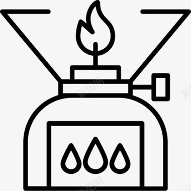 煤气燃烧器火图标图标