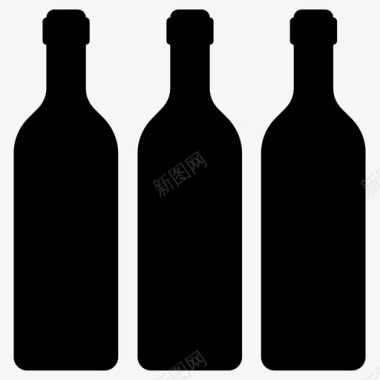酒瓶酒堆图标图标