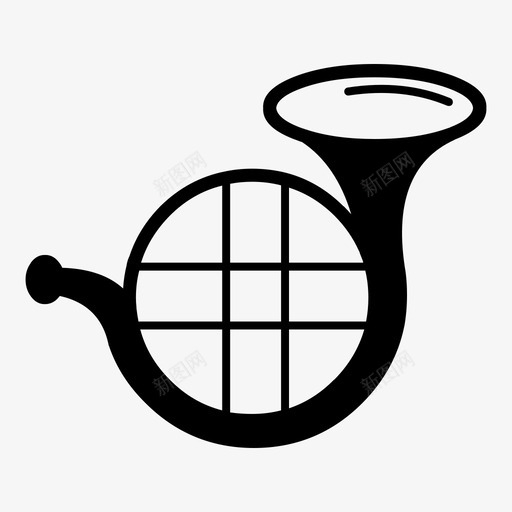 法国喇叭乐器音乐图标svg_新图网 https://ixintu.com 乐器 乐器实心 小号 法国喇叭 音乐