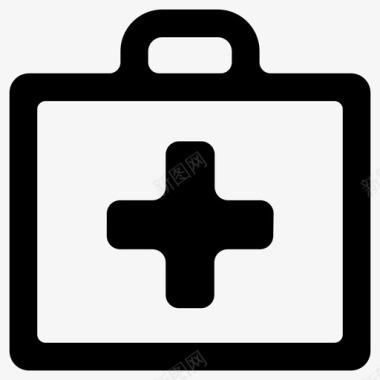 医生包治疗急救箱图标图标
