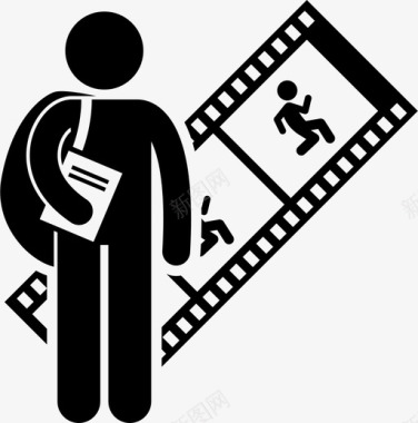 电影与动画专业学生课程编辑图标图标