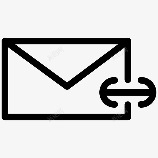 邮件链接电子邮件信件图标svg_新图网 https://ixintu.com 信件 消息 电子邮件 邮件链接
