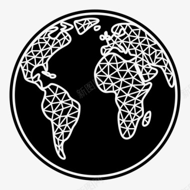 全球连接地球链路图标图标