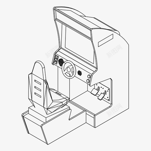 赛车模拟器街机游戏玩家图标svg_新图网 https://ixintu.com 操纵杆 游戏 玩家 街机游戏 视频游戏 赛车模拟器