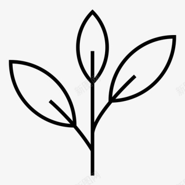 植物生长叶图标图标