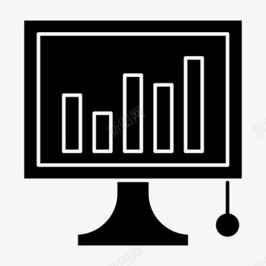 市场分析图表位置图标图标