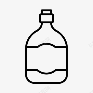 朗姆酒酒吧瓶子图标图标