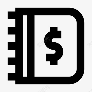 财务报告财务货币图标图标