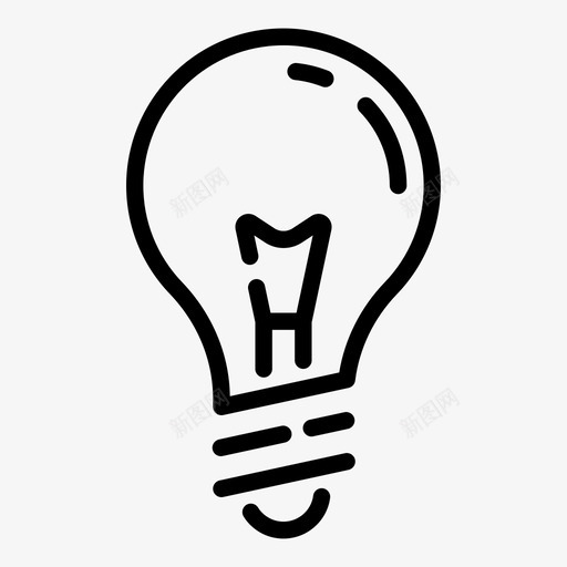 灯泡商业创意好主意图标svg_新图网 https://ixintu.com 创新 商业创意 好主意 思考 灯泡 灯泡pt2