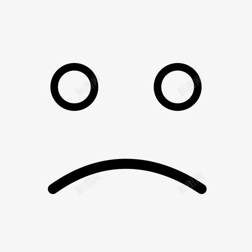 悲伤表情符号悲伤的脸图标svg_新图网 https://ixintu.com 悲伤 悲伤的脸 无表情表情表情 笑脸 表情符号