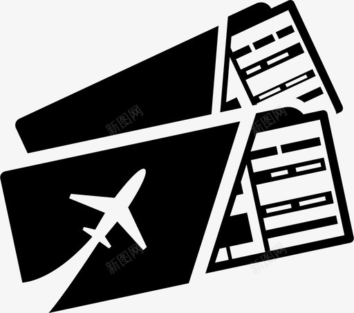 飞机票出发旅客图标svg_新图网 https://ixintu.com 出发 旅客 旅行 运输 飞机票