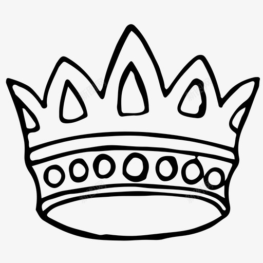 皇冠科罗娜手绘图标svg_新图网 https://ixintu.com 国王 手绘 王后 皇冠 科罗娜