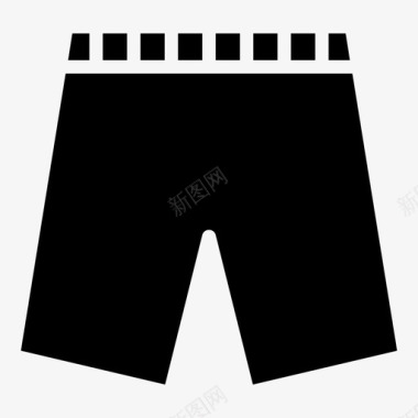 短裤拳击手时尚图标图标