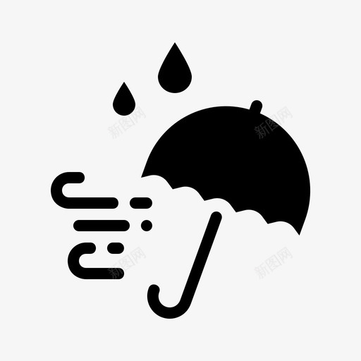 雨秋天季节图标svg_新图网 https://ixintu.com 伞 天气 季节 秋天 秋天铭文 雨