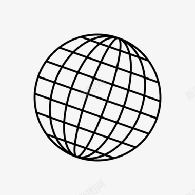 地球倾斜轴全局轴上球体图标图标