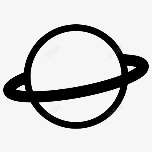 行星轨道土星图标svg_新图网 https://ixintu.com 土星 太空 行星 轨道
