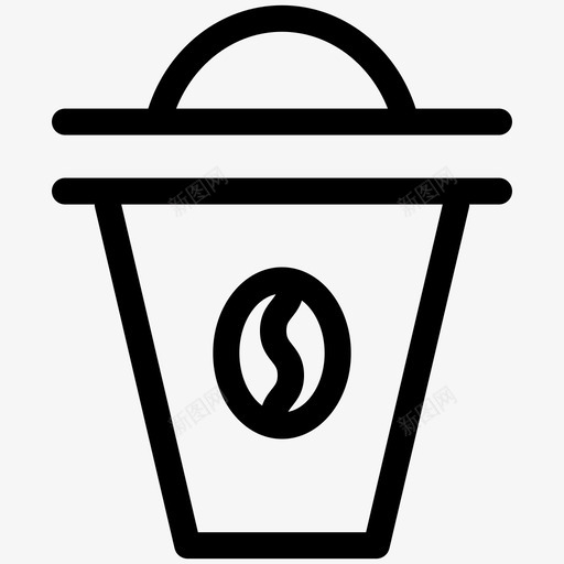 咖啡杯星巴克轮廓杯和玻璃杯图标svg_新图网 https://ixintu.com 咖啡杯 星巴克 轮廓杯和玻璃杯