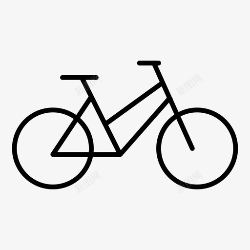 自行车运动旅游图标svg_新图网 https://ixintu.com 旅游 科学细线 自行车 运动