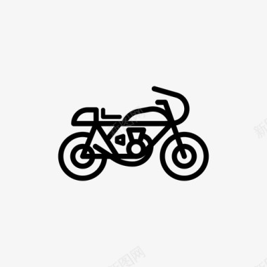 咖啡赛车自行车摩托车图标图标