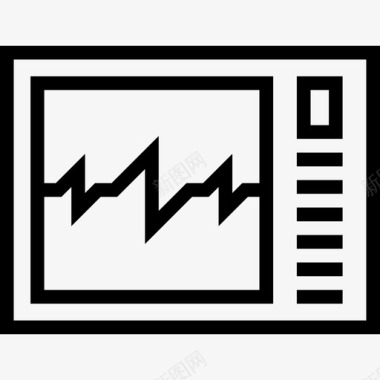 生命支持心电图心脏病学图标图标