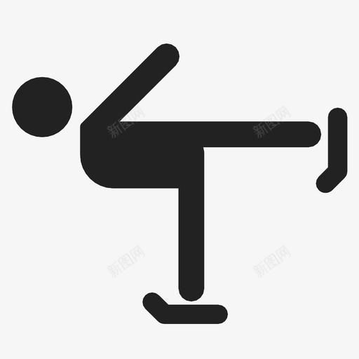 滑冰活动爱好图标svg_新图网 https://ixintu.com 活动 滑冰 爱好 运动