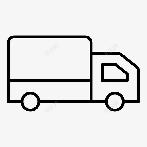 送货商务运输图标svg_新图网 https://ixintu.com 办公室细线卷1 卡车 商务 货车 运输 送货