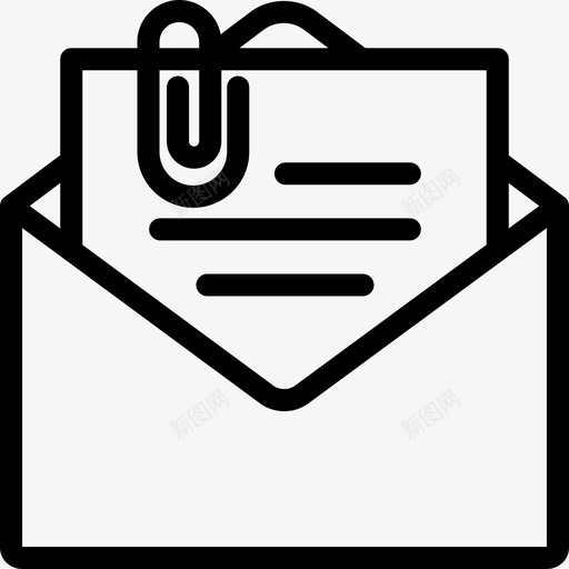 附件电子邮件信封图标svg_新图网 https://ixintu.com 信件 信封 电子邮件 电子邮件线路 邮箱 附件