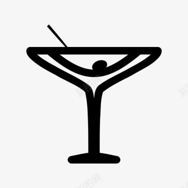 鸡尾酒饮料酒精鸡尾酒杯图标图标