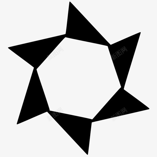 抽象花朵图标svg_新图网 https://ixintu.com 三角形 形状 抽象 花朵 设计