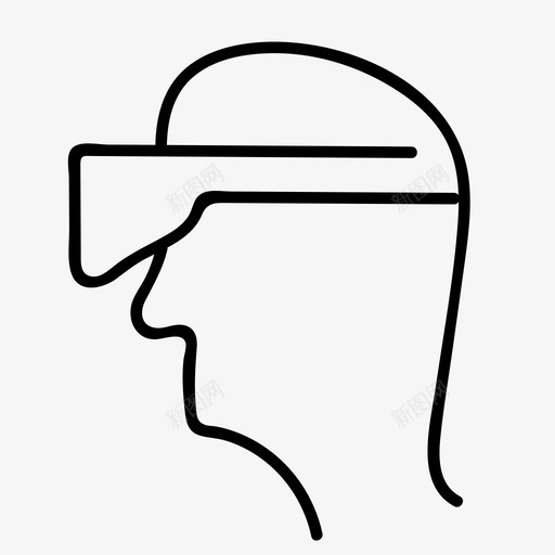 oculus耳机体验式沉浸式图标svg_新图网 https://ixintu.com oculus耳机 vr手绘 体验式 沉浸式 虚拟现实