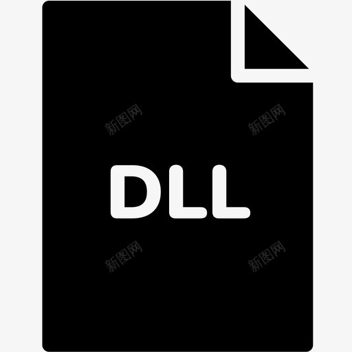 DLLfiledllfileextension图标svg_新图网 https://ixintu.com DLLfile dllfile extension fileformatsvol4glyph format type
