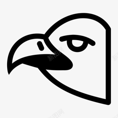 鹰脸动物鸟图标图标