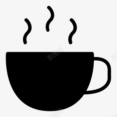 热咖啡厨房厨房铭文图标图标