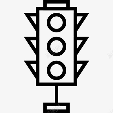 交通控制灯光优化图标图标