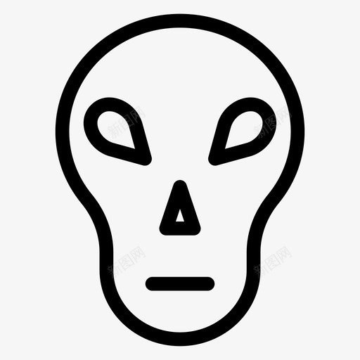 外星人化身商业图标svg_新图网 https://ixintu.com 化身 商业 外星人 科学线图标 脸 面具