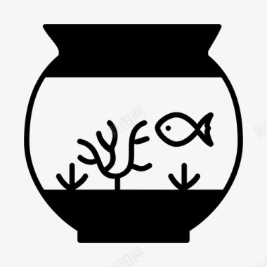 水族馆碗鱼图标图标