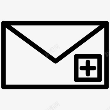 邮件添加电子邮件信封图标图标